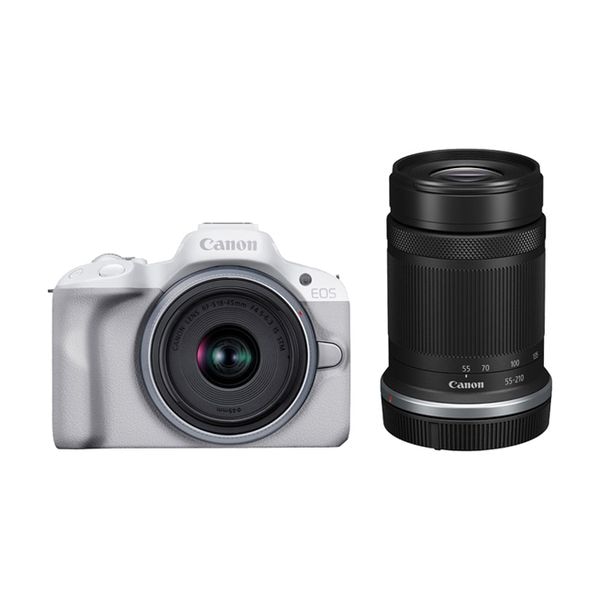 【即日発送】【新品 保証開始済み品】CANON キヤノン カメラ EOS R50 ダブルズームキット ミラーレスカメラ EOSR50WH-WZK ホワイト