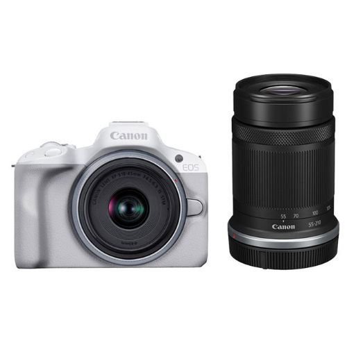 【新品】CANON キャノン ミラーレス一眼カメラ EOS R50 ダブルズームキット ホワイト
