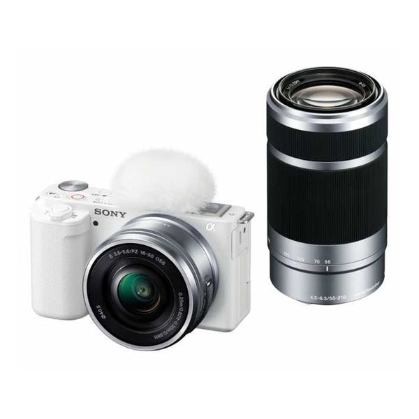 【新品】SONY ソニー ミラーレス一眼カメラ VLOGCAM ZV-E10Y ダブルズームレンズキット ホワイト
