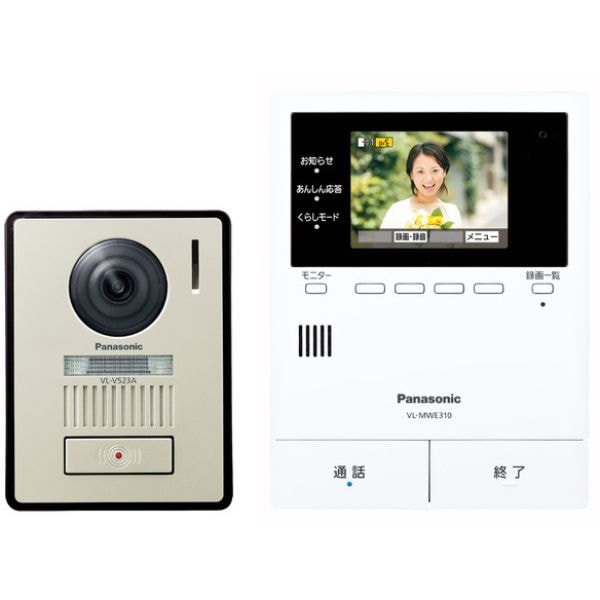 【新品】Panasonic パナソニック どこでもドアホン VL-SVE310KLA