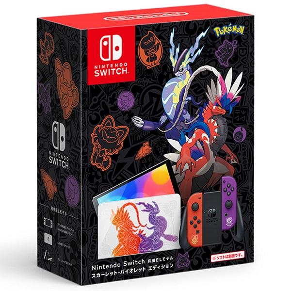 【即日発送】【中古本体のみ】Nintendo Switch (有機ELモデル) スカーレット・バイオレットエディション