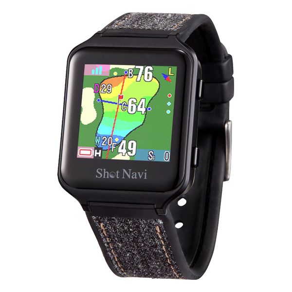 【ラッピング可】【即日発送】【新品】Shot Navi ショットナビ 腕時計型 GPSゴルフナビ AIR EX エアー ブラック