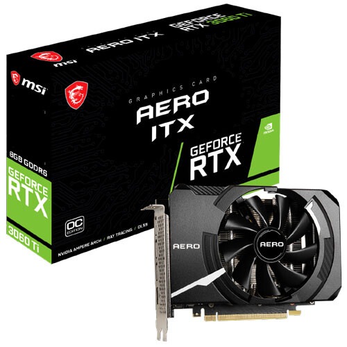 【新品】MSI エムエスアイ グラフィックボード GeForce RTX 3060 Ti AERO ITX 8G OC LHR(LHR)PCI Express 4.0