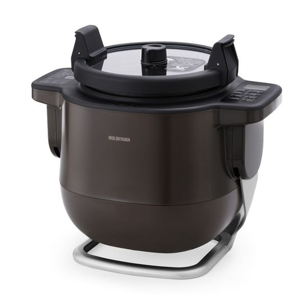 【即日発送】【新品】IRIS OHYAMA アイリスオーヤマ 自動かくはん式調理機 CHEF DRUM KDAC-IA2-T ブラウン