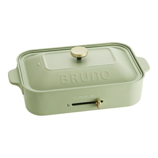 【即日発送】【新品 箱不良・シュリンク破れ品】BRUNO ブルーノ コンパクトホットプレート BOE021-CMGR カルダモングリーン プレート2枚