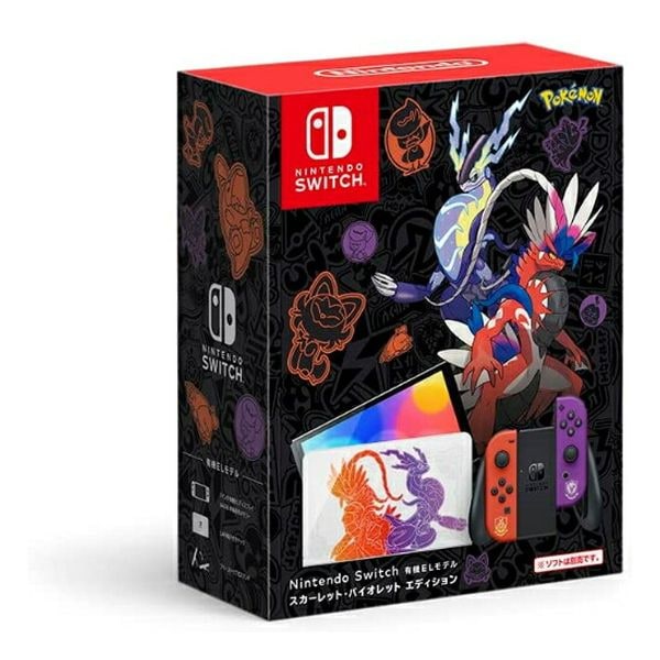 【ラッピング可】【即日発送】【新品 開封済み未使用品】Nintendo Switch (有機ELモデル) スカーレット・バイオレットエディション