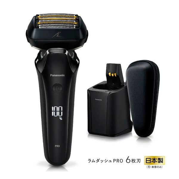 【即日発送】【新品 箱不良・シュリンク破れ品】Panasonic パナソニック メンズシェーバー ラムダッシュPRO 6枚刃 ES-LS9Q-K クラフトブラック