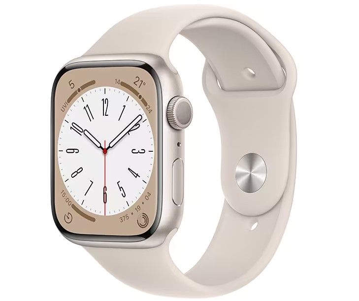 【即日発送】【新品 箱不良・シュリンク破れ品】Apple Watch Series 8（GPSモデル）45mmスターライトアルミニウムケースとスターライトスポーツバンド MNP23J/A
