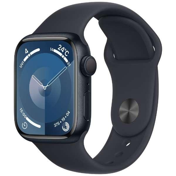 【ラッピング可】【即日発送】【国内版】【新品】Apple Watch Series 9 GPSモデル 41mm MR8W3J/A ミッドナイトスポーツバンド S/M