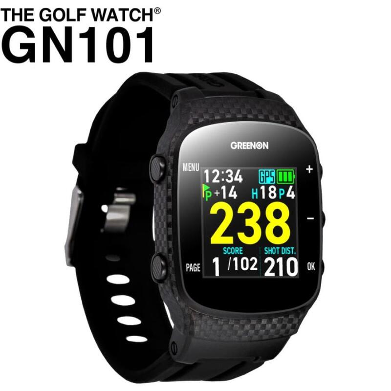 【ラッピング可】【即日発送】【新品】GreenOn グリーンオン GPS距離計 THE GOLF WATCH GN101 ブラック