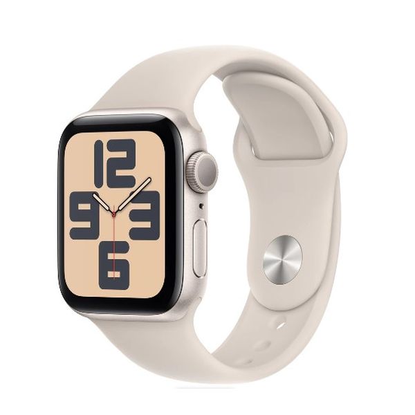 【即日発送】【新品 保証開始済み品】Apple Watch SE GPSモデル 40mm スターライトアルミニウムケースとスターライトスポーツバンド MR9U3J/A