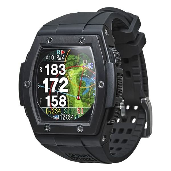 【即日発送】【中古美品】Shot Navi ショットナビ 腕時計型GPSゴルフナビ Shot Navi Crest クレスト ブラック×ブラック
