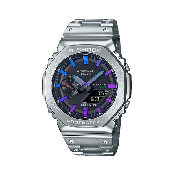 【新品】CASIO カシオ メンズ腕時計 G-SHOCK GM-B2100PC-1AJF シルバー×パープルブルー