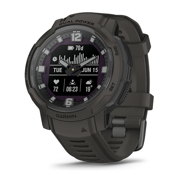 【ラッピング可】【即日発送】【国内版】【新品】GARMIN ガーミン スマートウォッチ Instinct Crossover Dual Power 010-02730-41 Graphite