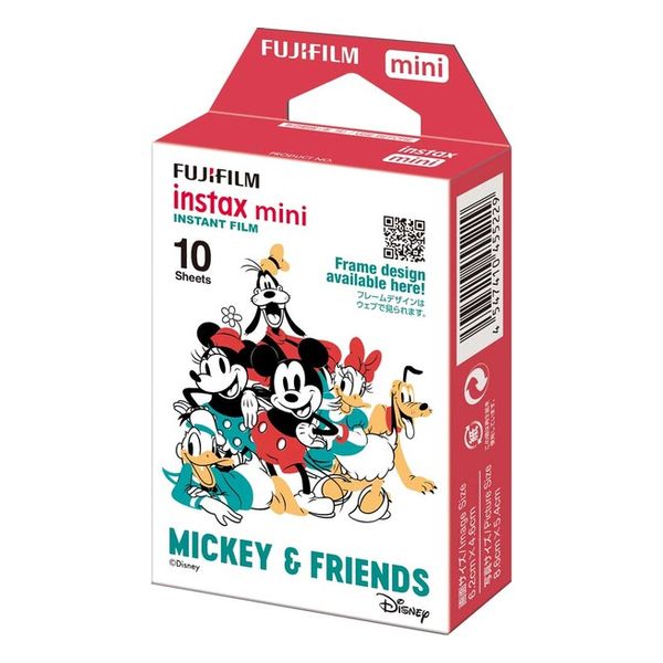 【新品】FUJIFILM 富士フイルム インスタントカラーフィルム （ミッキー＆フレンズ） 10枚入 INSTAX MINI MIC 2 WW1【ポスト投函便・代引き不可・メール便】