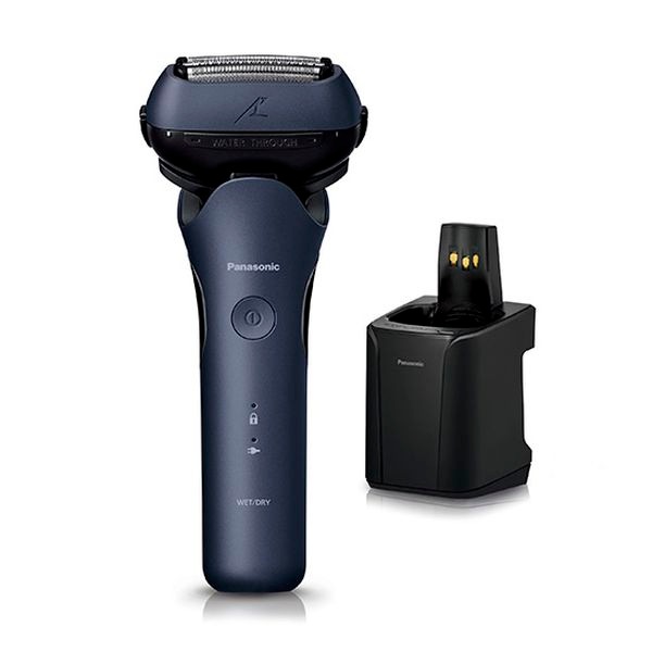 【新品】Panasonic パナソニック 3枚刃メンズシェーバー ラムダッシュ 充電式 洗浄乾燥台付き ES-LT8C-A 青