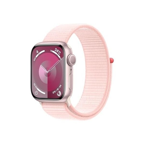 【ラッピング可】【即日発送】【国内版】【新品】Apple Watch Series 9（GPSモデル）- 41mm ピンクアルミニウムケースとライトピンクスポーツループ MR953J/A
