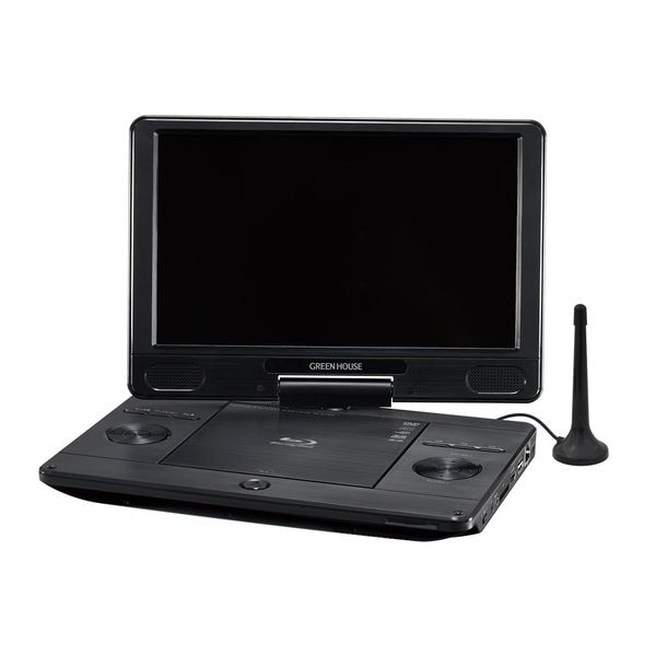 【新品】GREEN HOUSE グリーンハウス TV内蔵ポータブルブルーレイプレーヤー GH-PBD11BTC-BK ブラック