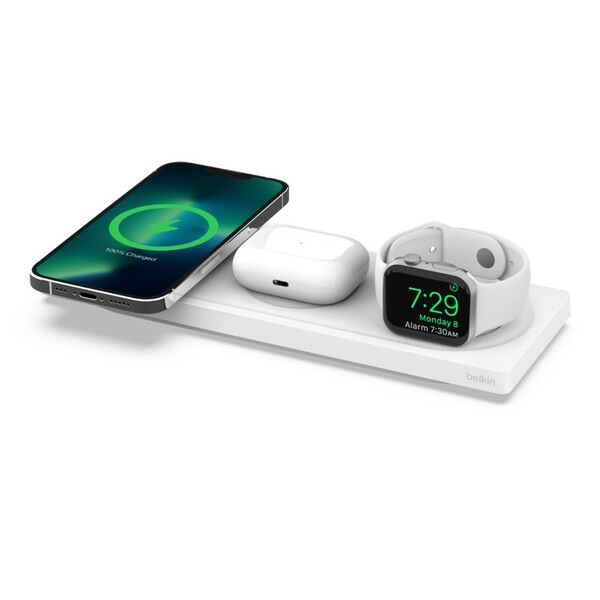 【ラッピング可】【即日発送】【新品】Belkin ベルキン ワイヤレス充電器 BOOSTCHARGE PRO 3in1 with Magsafe WIZ016WH ホワイト