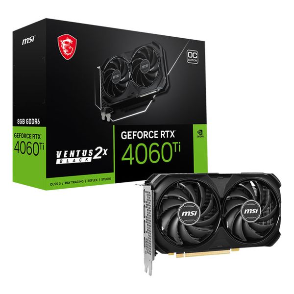 【新品】MSI エムエスアイ グラフィックボード ビデオカード GF RTX4060Ti 8GB GeForce RTX 4060 Ti VENTUS 2X BLACK 8G OC