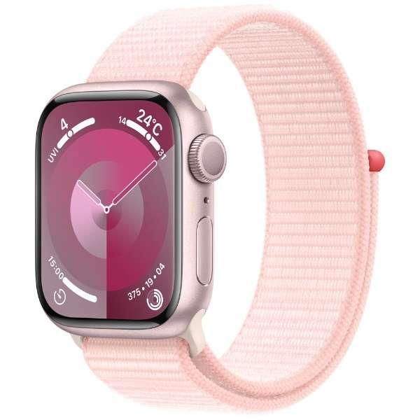 【ラッピング可】【即日発送】【国内版】【新品】Apple Watch Series 9 GPSモデル 45mm MR9J3J/A ピンク/ライトピンクスポーツループ