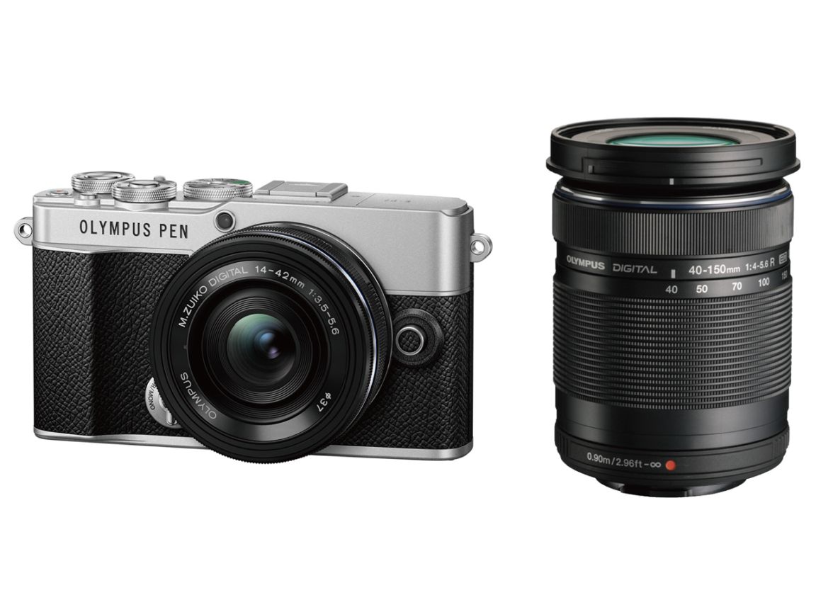 【ラッピング可】【即日発送】【新品 箱不良・シュリンク破れ品】OLYMPUS オリンパス ミラーレス一眼 PEN E-P7 EZダブルズームキット E-P7-EZWZK-SLV シルバー