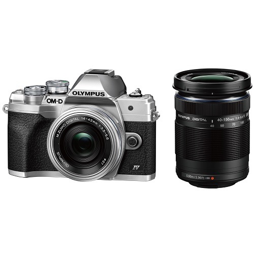 【ラッピング可】【新品 保証開始済み品】OLYMPUS オリンパス ミラーレス一眼カメラ OM-D E-M10 MarkIV EZダブルズームキット シルバー