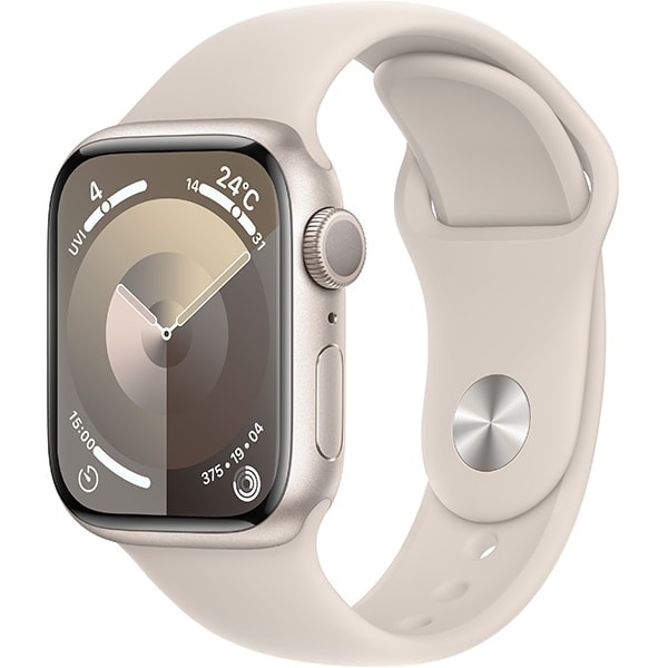 【即日発送】【新品 保証開始済み品】Apple アップル Watch Series 9 GPSモデル 41mm スターライトアルミニウムケースとスターライトスポーツバンド M/L MR8U3J/A