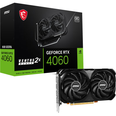 【新品】MSI グラフィックボード GeForce RTX 4060 VENTUS 2X BLACK 8G OC ブラック