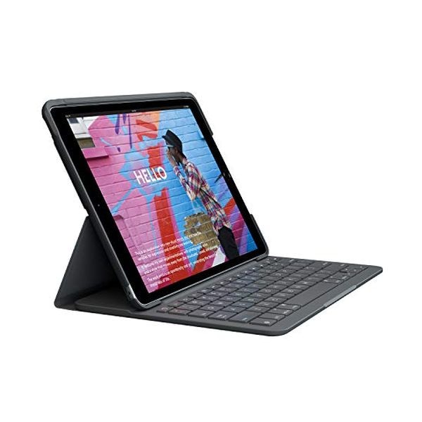 【即日発送】【新品 箱不良・シュリンク破れ品】Logicool ロジクール 10.2インチ iPad（第7/8/9世代）用 SLIM FOLIO iK1055BK グラファイト