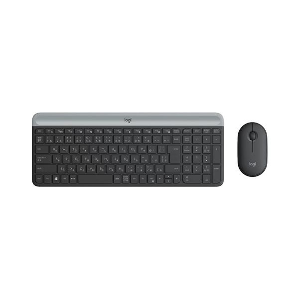 【新品】Logicool ロジクール ワイヤレスキーボード・マウスセット スリムコンボ MK470GR グラファイト