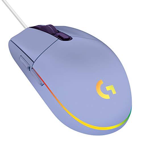 【新品】Logicool ロジクール マウス LIGHTSYNC Gaming Mouse G203-LC ライラック