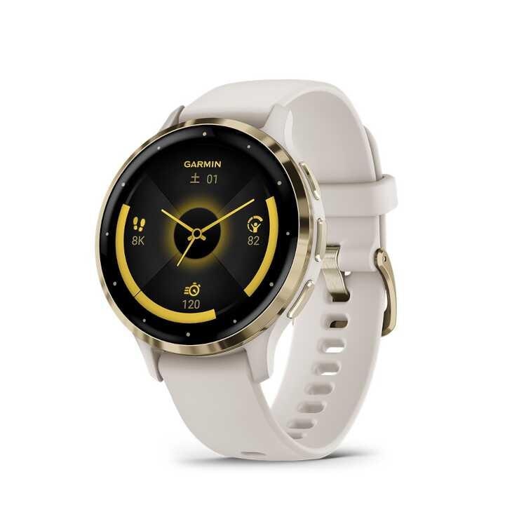 【ラッピング可】【即日発送】【新品】GARMIN ガーミン スマートウォッチ Venu 3S 010-02785-44 アイボリー/クリームゴールド