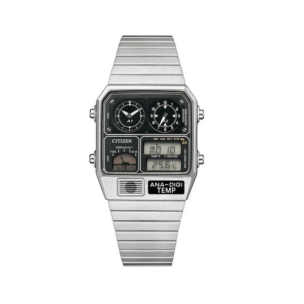 【即日発送】【新品 箱不良・シュリンク破れ品】CITIZEN シチズン メンズ腕時計 ANA-DIGI TEMP 復刻モデル JG2101-78E シルバー