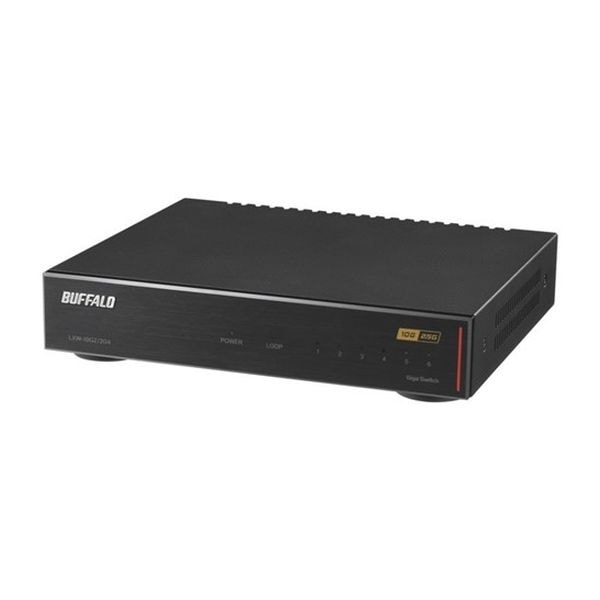 【新品】BUFFALO バッファロ スイッチングHUB LXW-10G2/2G4 ブラック