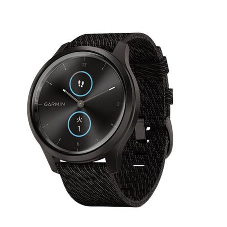 【ラッピング可】【新品 保証開始済み品】GARMIN ガーミン スマートウォッチ vivomove Style Nylon 010-02240-73 ブラックペッパー/スレート