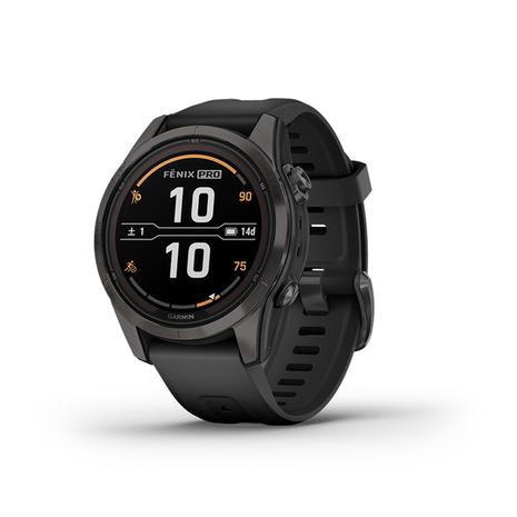 【ラッピング可】【即日発送】【国内版】【新品】GARMIN ガーミン スマートウォッチ fenix 7S Pro Sapphire Dual Power 010-02776-52 チタンカーボングレー/ブラック