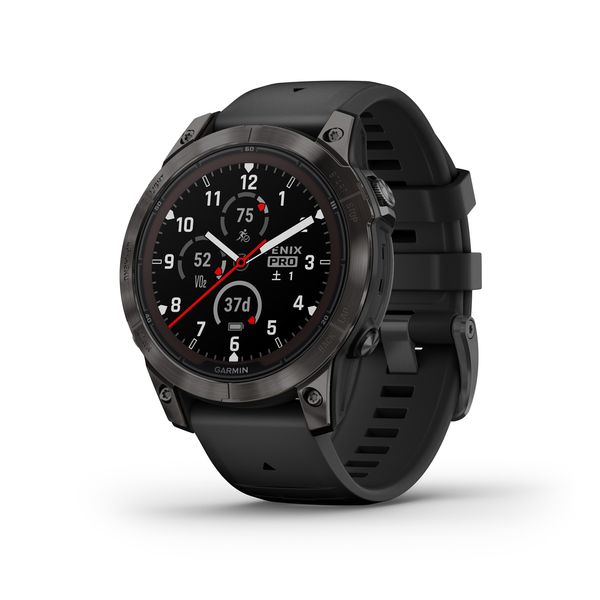 【ラッピング可】【即日発送】【国内版】【新品】GARMIN ガーミン スマートウォッチ fenix 7 Pro Sapphire Dual Power Ti Carbon Gray DLC/Black 010-02777-52
