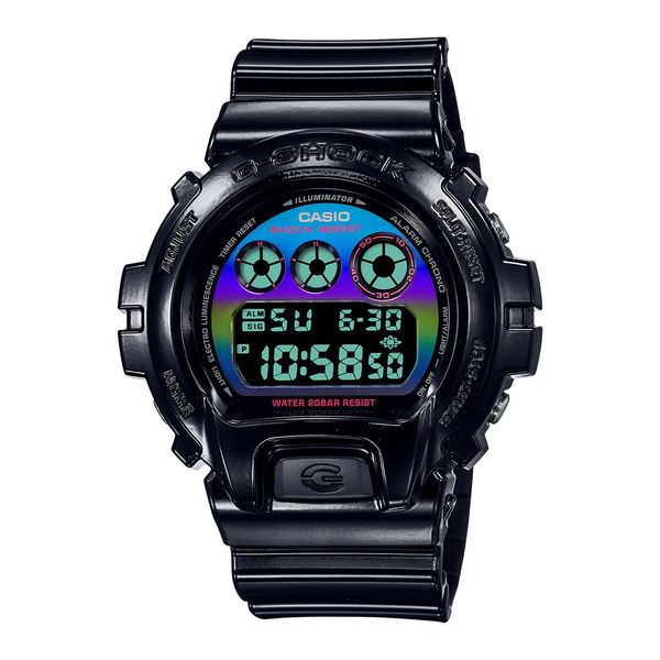 【ラッピング可】【新品】CASIO カシオ メンズ腕時計 G-SHOCK Gショック Virtual Rainbow:Gamer’s RGB series DW-6900RGB-1JF ブラック レインボー