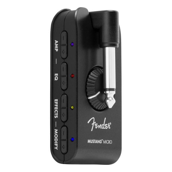 【ラッピング可】【新品】Fender フェンダー ギター ベース用 ヘッドホンアンプ MUSTANG MICRO ブラック