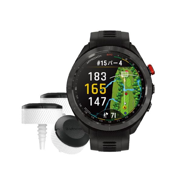 【ラッピング可】【即日発送】【新品】GARMIN ガーミン ゴルフウォッチ Approach S70 アプローチ エス70 47mm CT10×3個セット 010-02746-23 バンドル ブラック