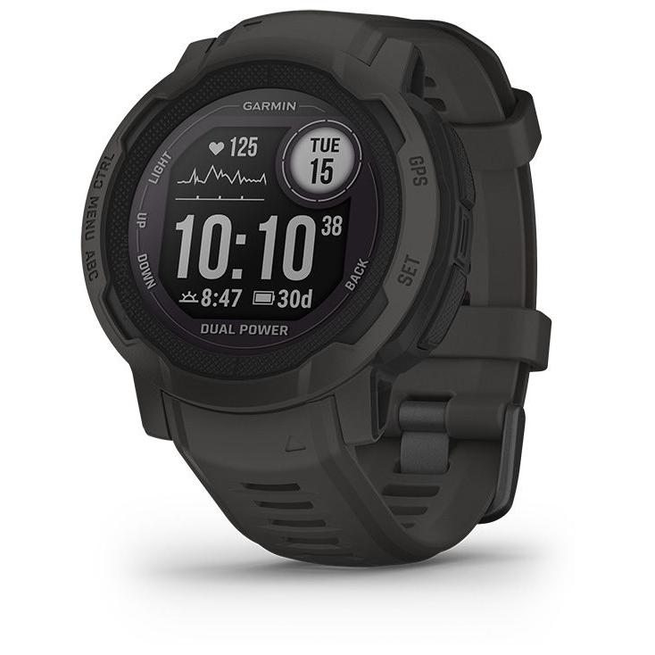 【ラッピング可】【新品 保証開始済み品】GARMIN ガーミン スマートウォッチ Instinct 2 Dual Power 010-02627-40 グラファイト