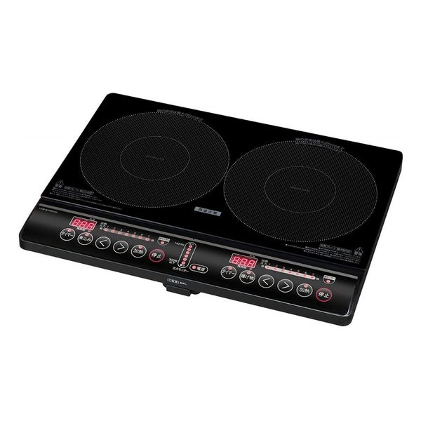【即日発送】【新品】YAMAZEN 山善 2口IH調理器 鍋モード付 幅56cmタイプ YEM-W1456 ブラック