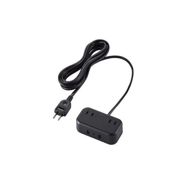 【新品】ELECOM エレコム USBタップ 32W 電源タップ 延長ケーブル ECT-25230BK ブラック
