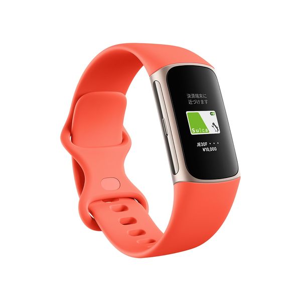 【ラッピング可】【新品】Fitbit フィットビット スマートウォッチ Charge 6 トラッカー GA05184-AP Coral Band / Champagne Gold Aluminum Case