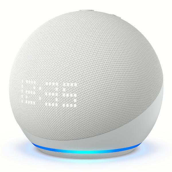 【ラッピング可】【新品】Amazon アマゾン 時計付きスマートスピーカー Echo Dot with clock 第5世代 B09B9B49GT グレーシャーホワイト
