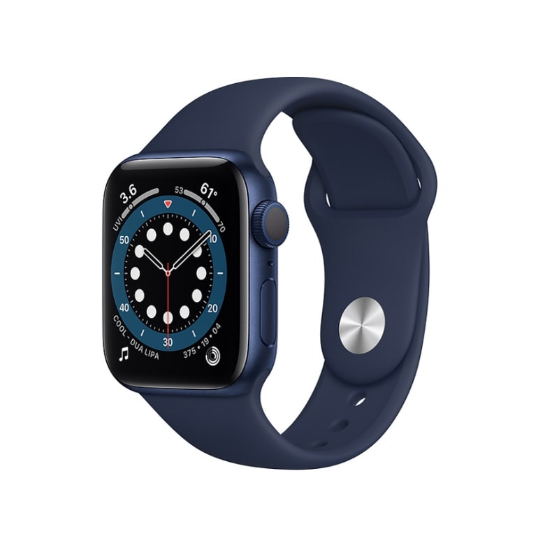 【ラッピング可】【中古品】Apple Watch Series 6 GPSモデル 40mm MG143J/A ディープネイビースポーツバンド