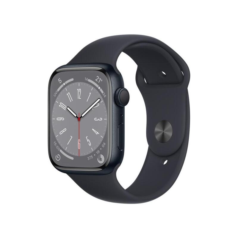 【ラッピング可】【新品 箱不良・シュリンク破れ品】Apple Watch Series 8 GPSモデル 45mm MNP13J/A ミッドナイトケース スポーツバンド