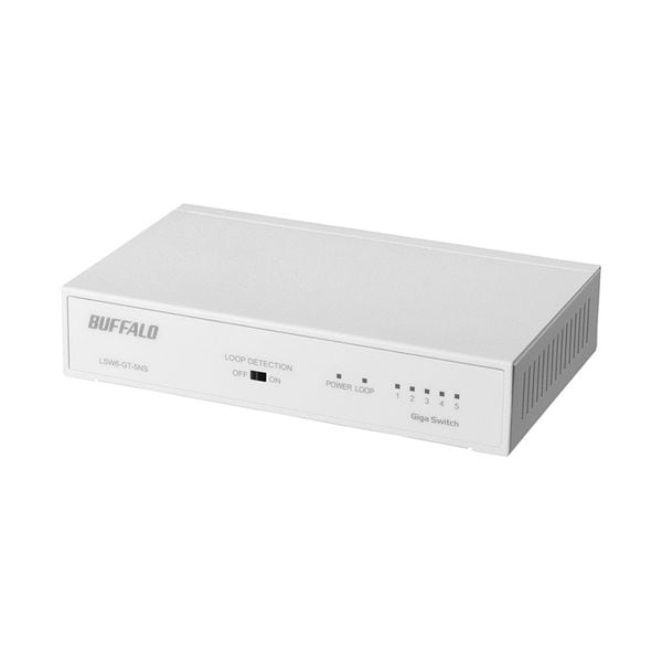 【新品】BUFFALO バッファロー スイッチングHUB 5ポート LSW6-GT-5NS/WH ホワイト