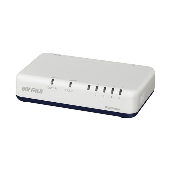 【新品】BUFFALO バッファロー スイッチングHUB 5ポート LSW6-GT-5EP/WH ホワイト